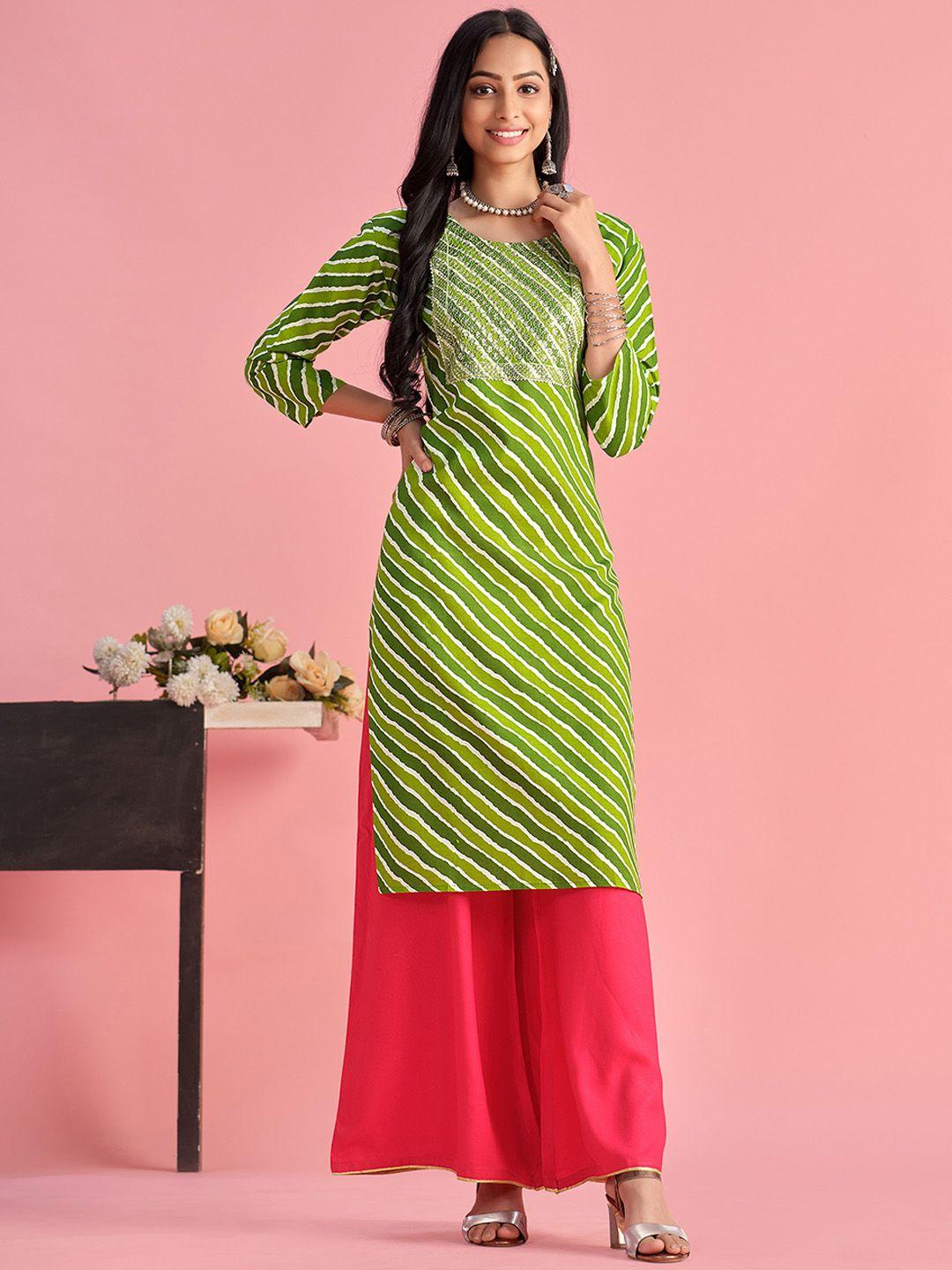 sangria printed & embroidered pure cotton straight kurta