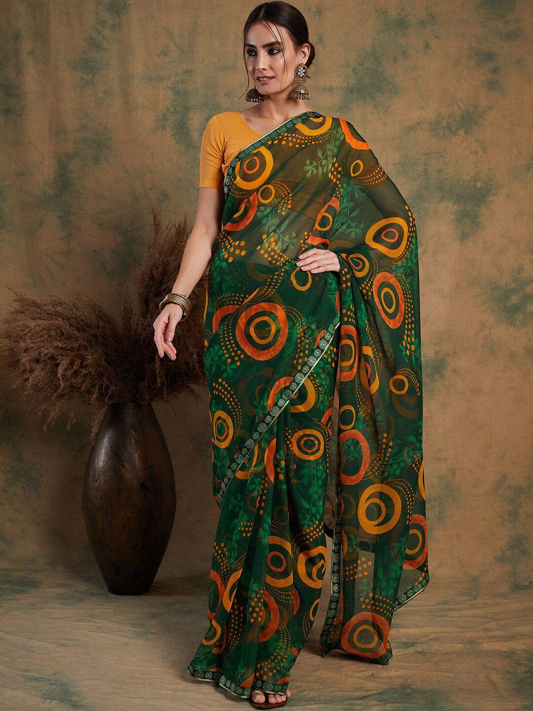 sangria printed saree with blouse piece