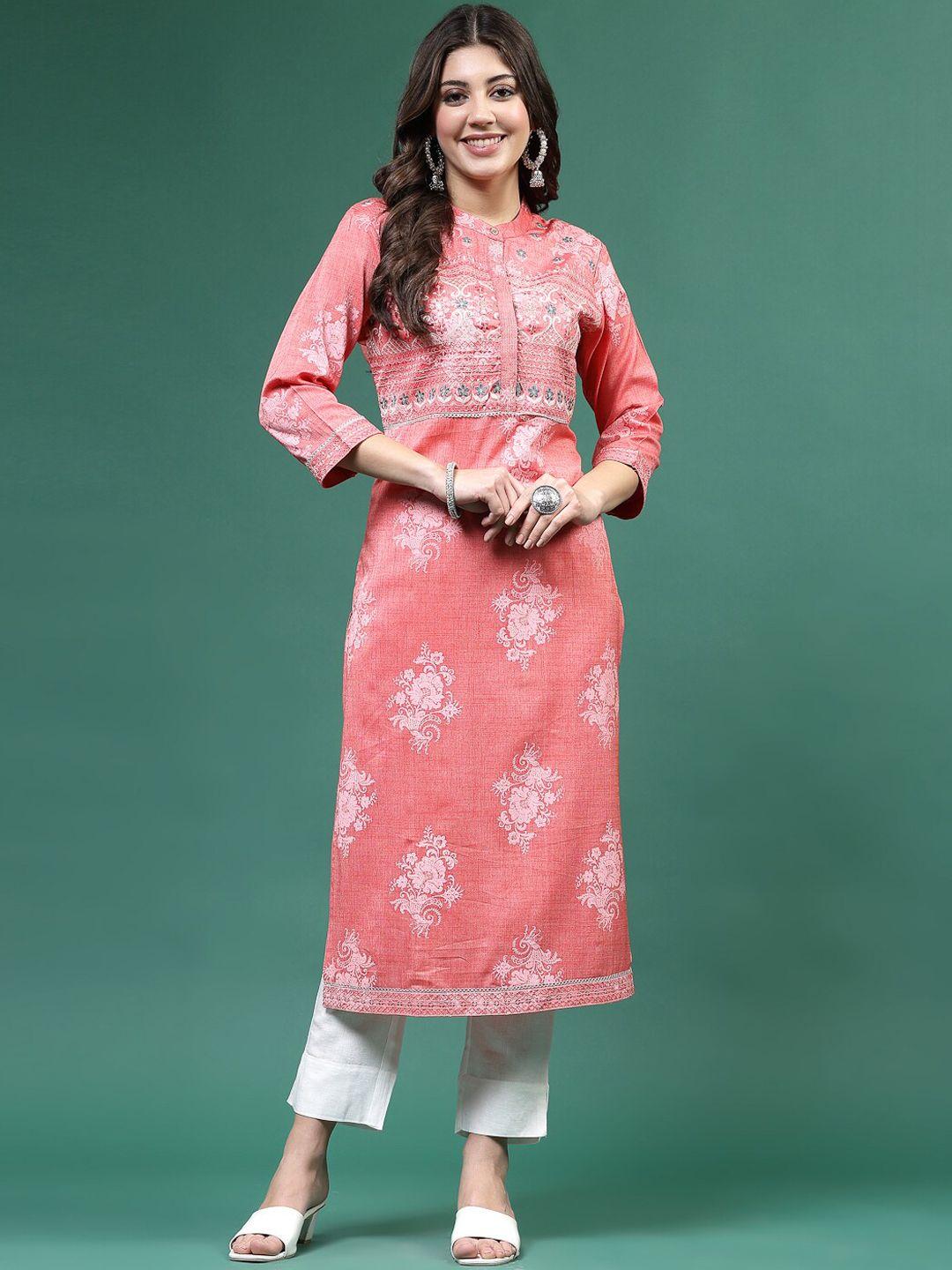 sangria printed straight kurtas