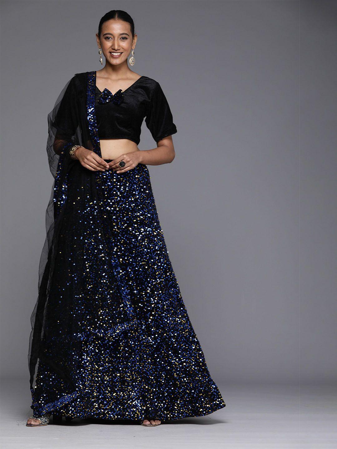 sangria sequins work lehenga choli