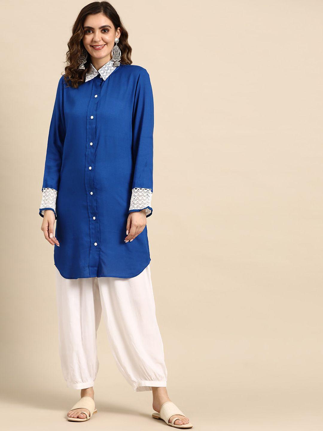 sangria shirt collar pathani kurta with salwar set