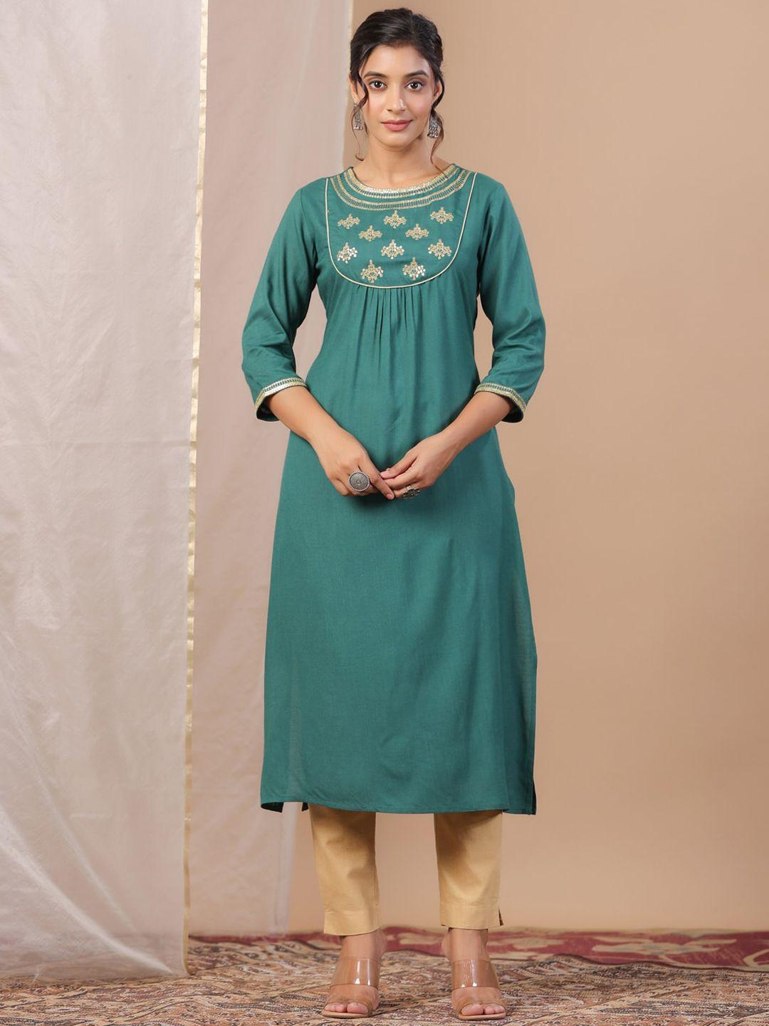 sangria straight calf length kurtas