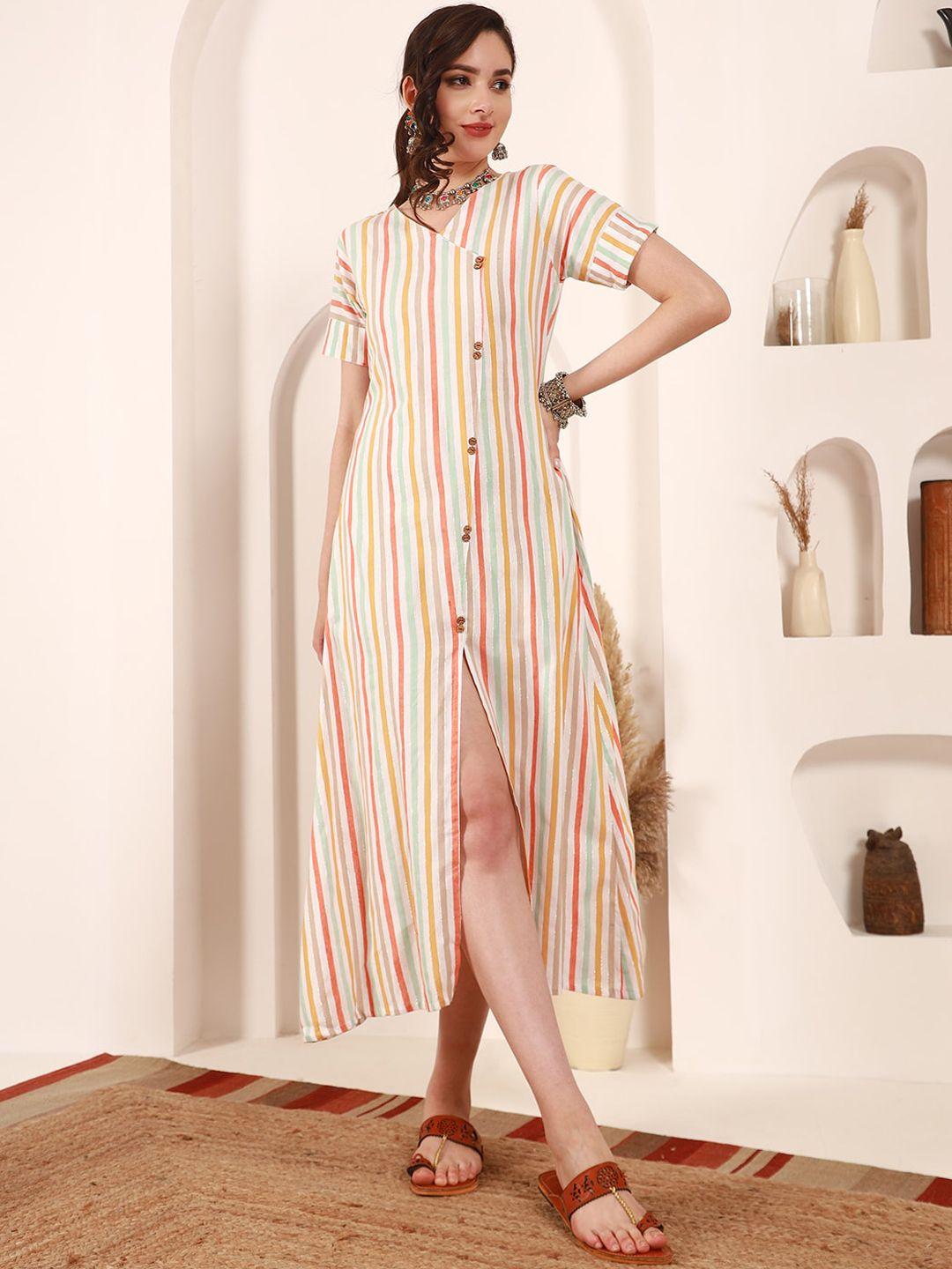 sangria striped a line ethnic dresses