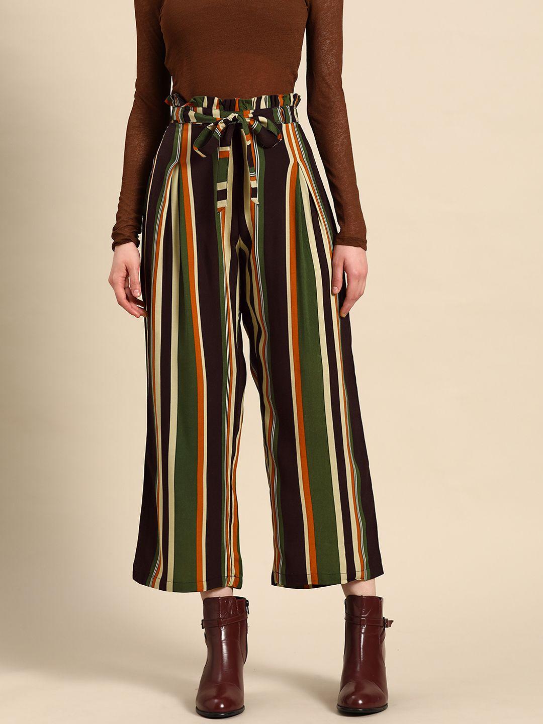 sangria striped ethnic palazzos