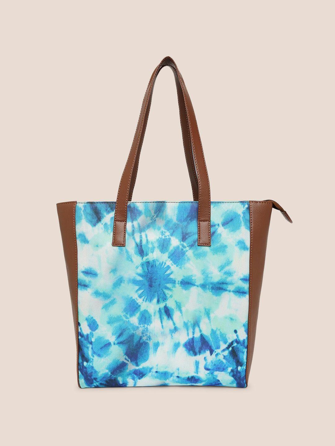 sangria tie & die shopper fabric tote bag