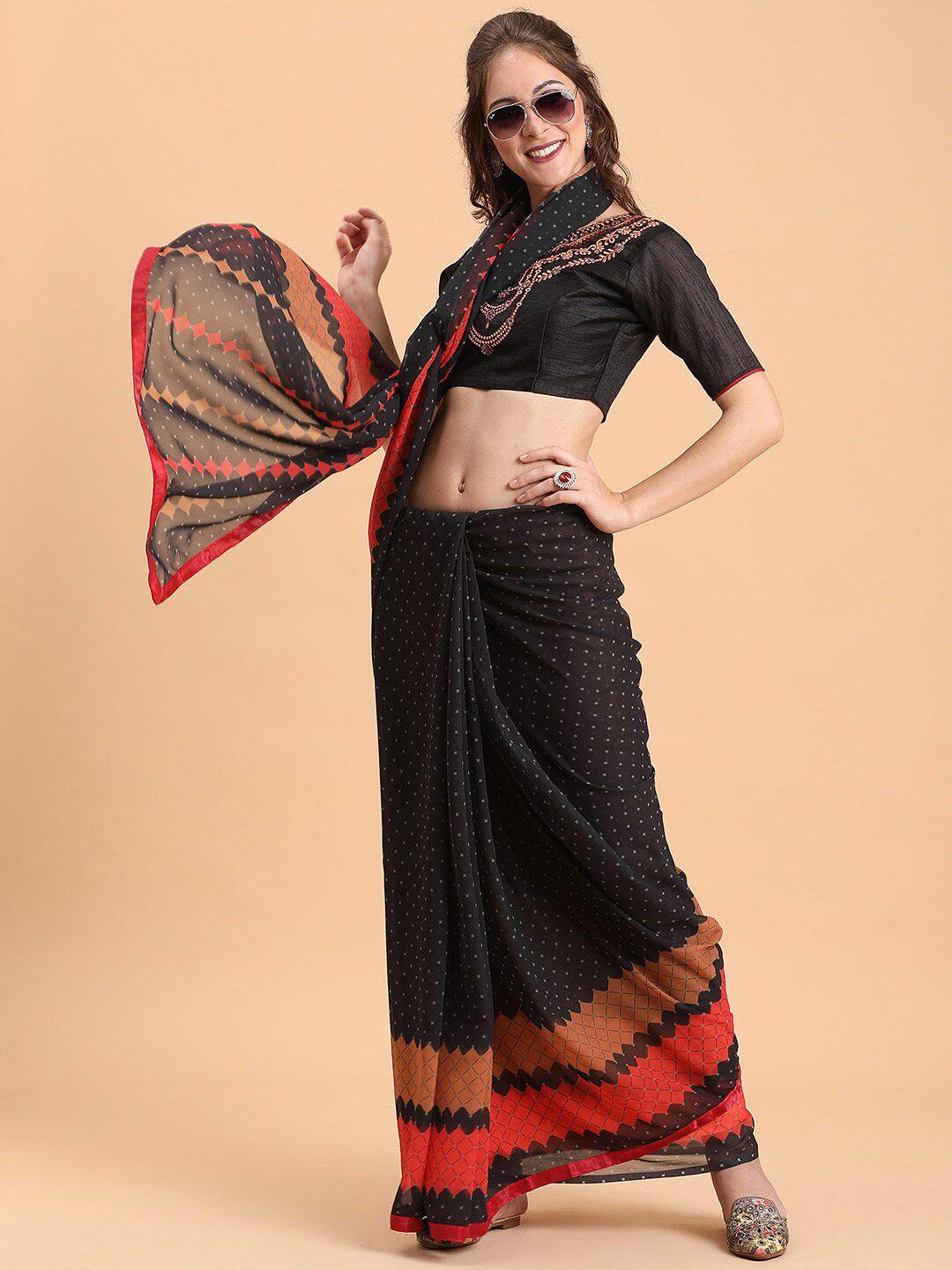 sangria women black sarees