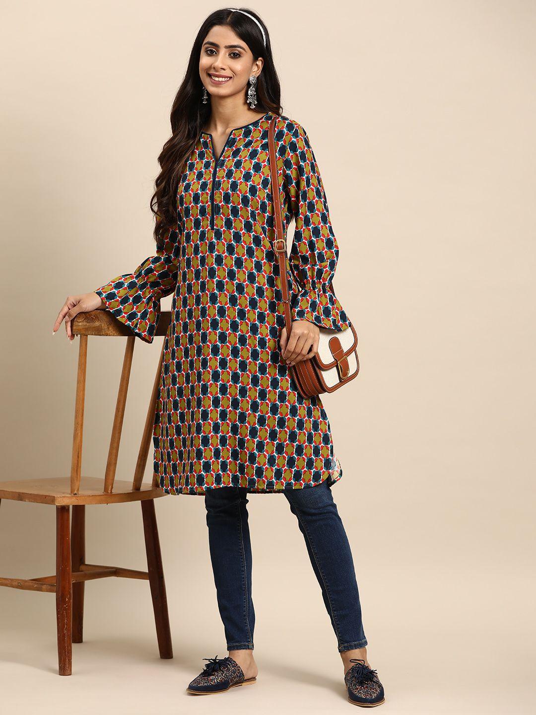 sangria women ethnic motifs printed kurta