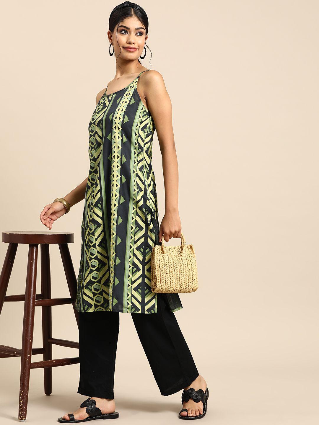 sangria women geometric printed kurta