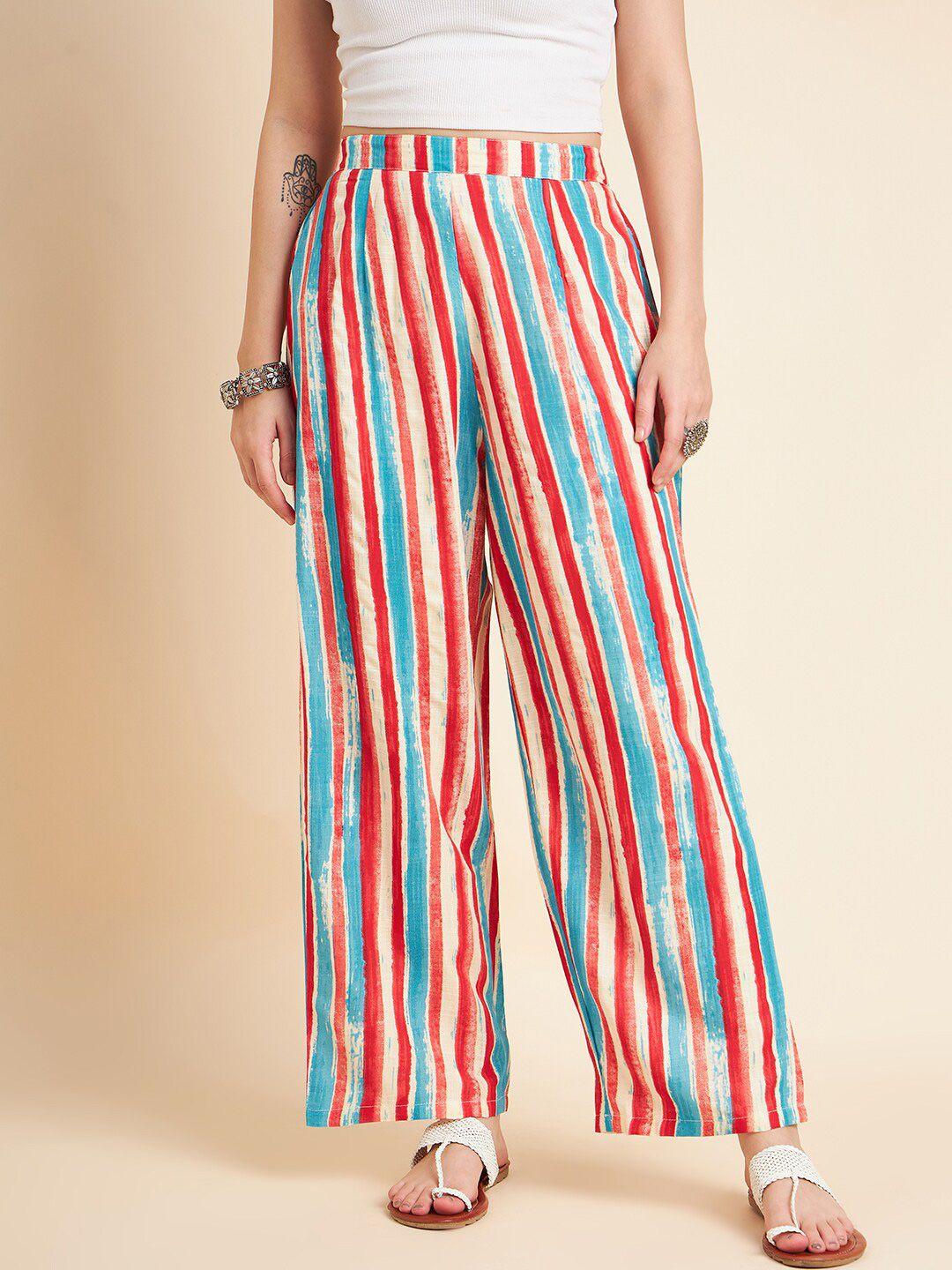 sangria women striped palazzos