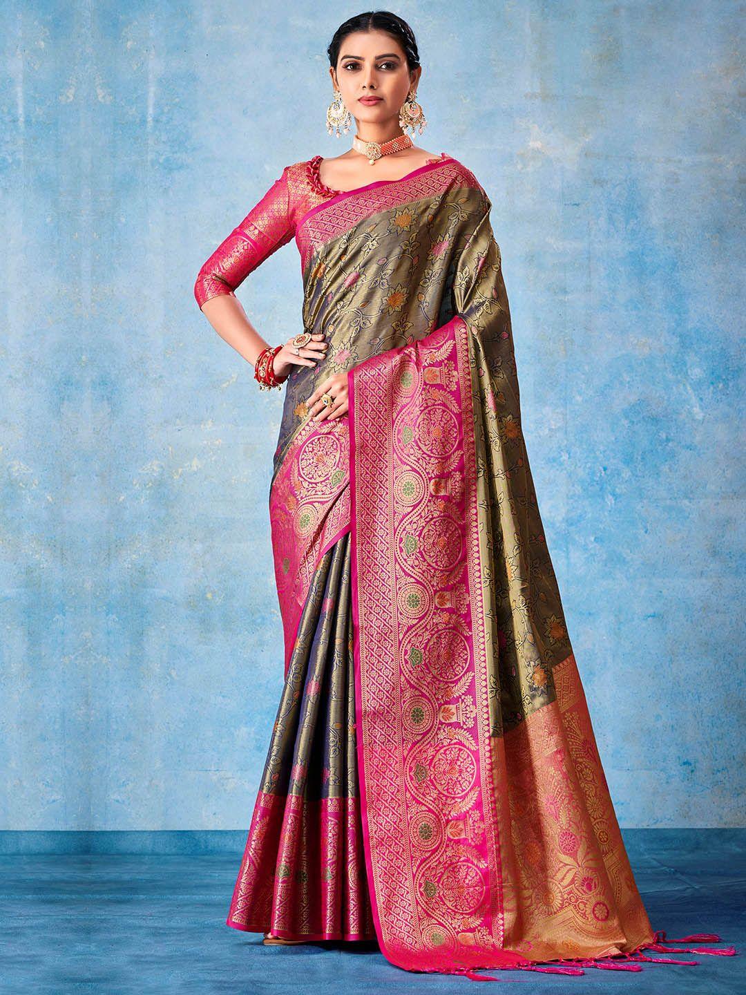 sangria woven design zari kanjeevaram saree