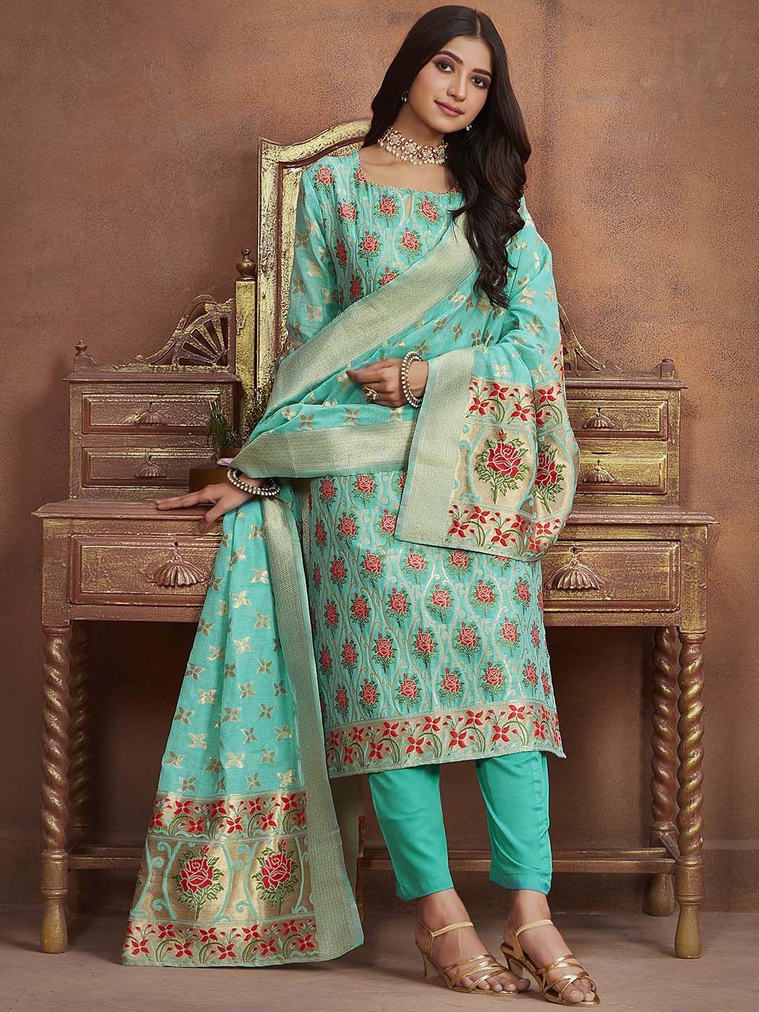 sangria woven straight kurta sets