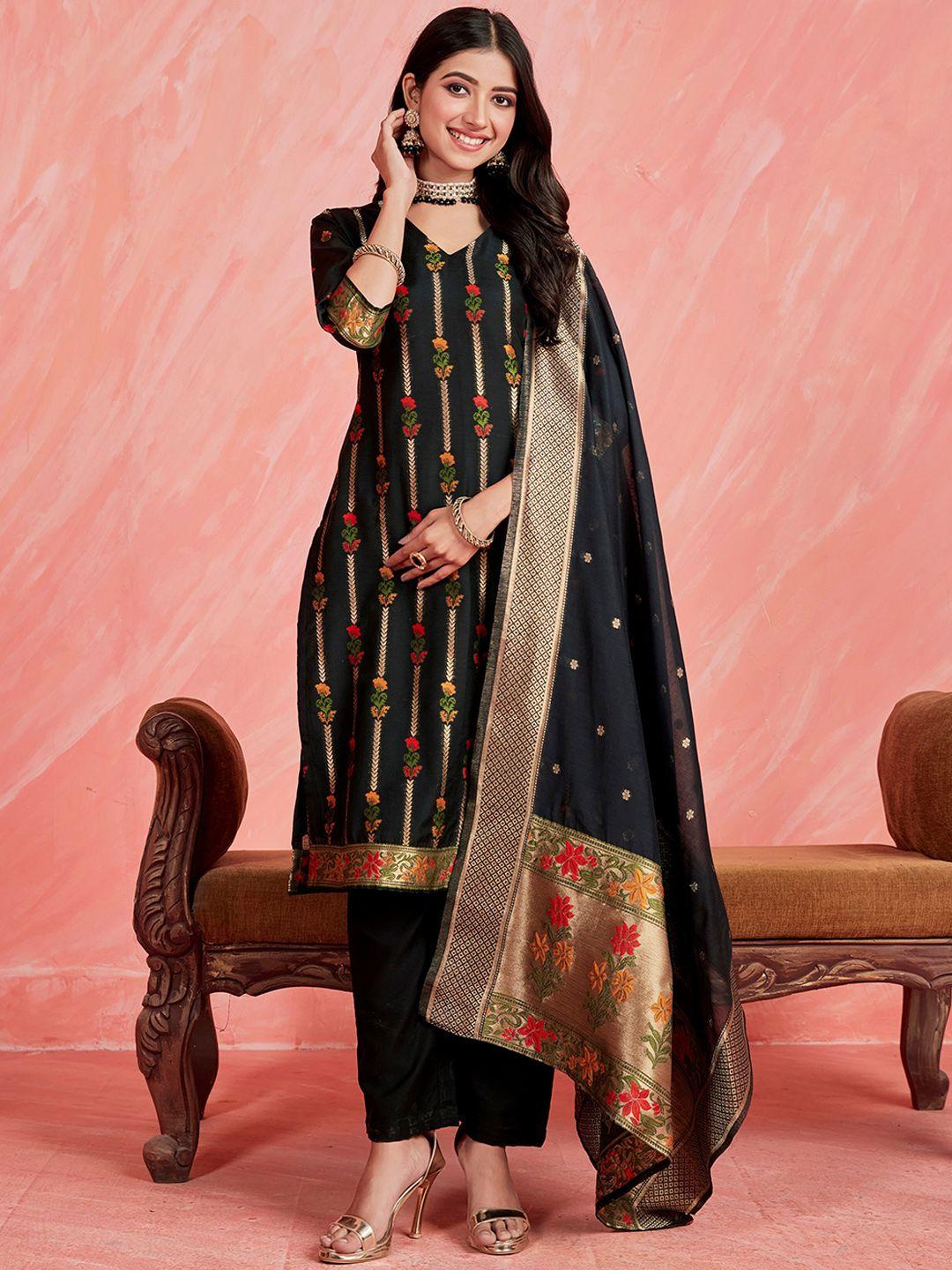 sangria woven straight kurta sets