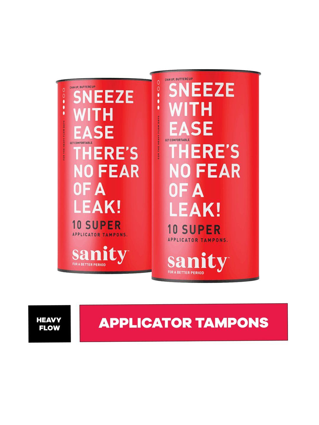 sanity pack of 20 super applicator tampons