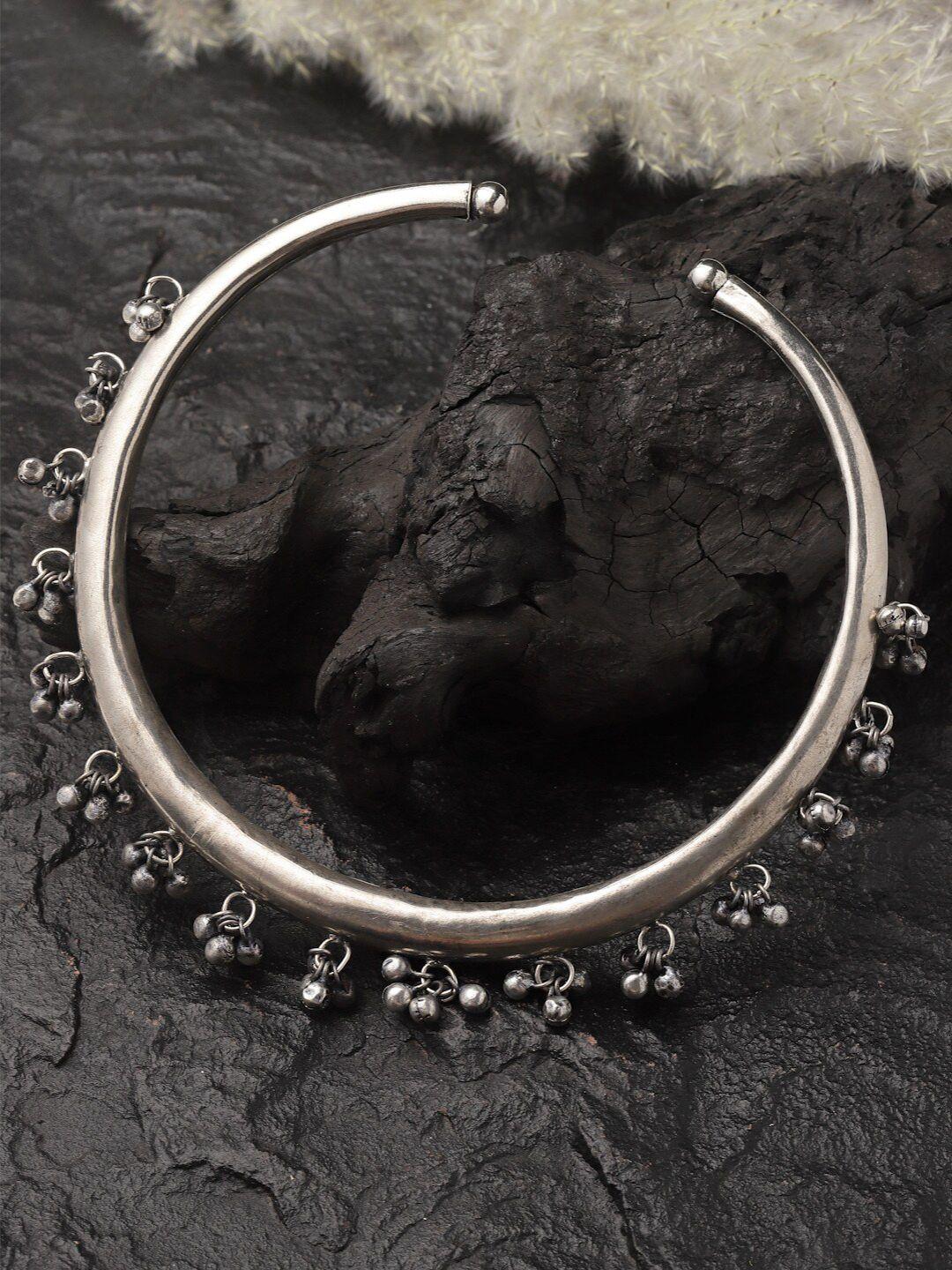 sanjog silver-plated oxidised necklace