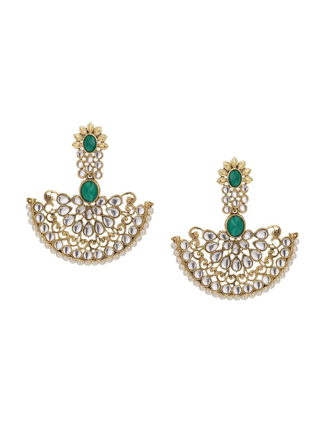 sanjog women gold-toned classic drop earrings