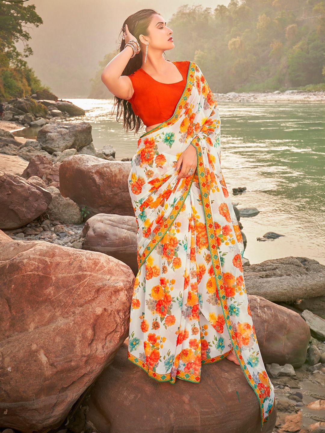 sanskar floral printed saree