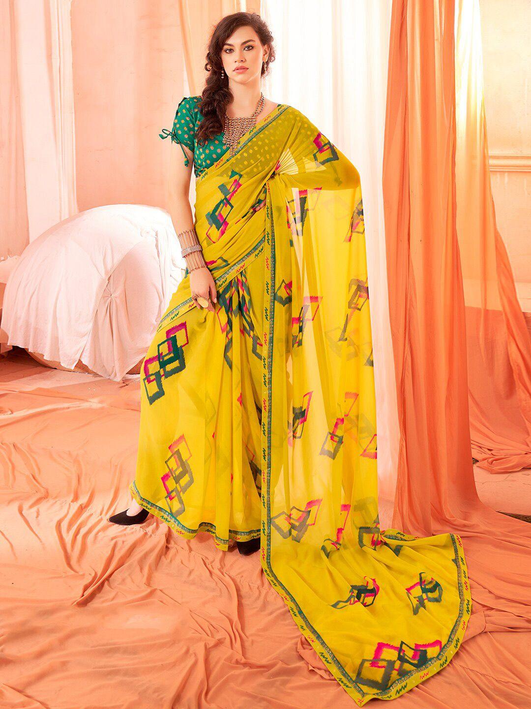 sanskar geometric printed saree