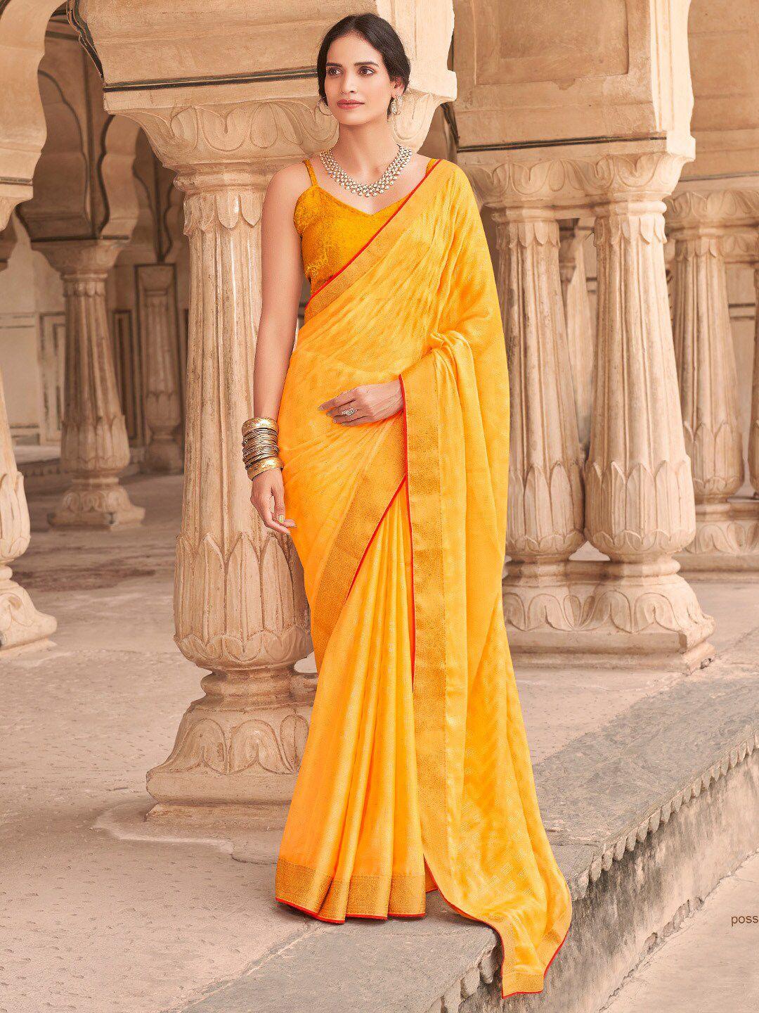 sanskar mustard ethnic motifs saree