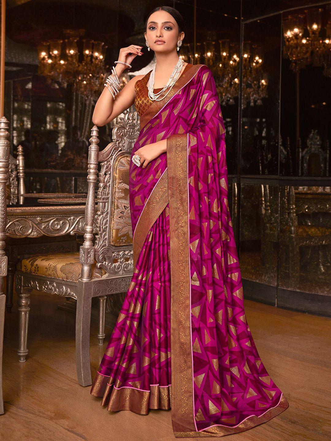 sanskar pink designer saree