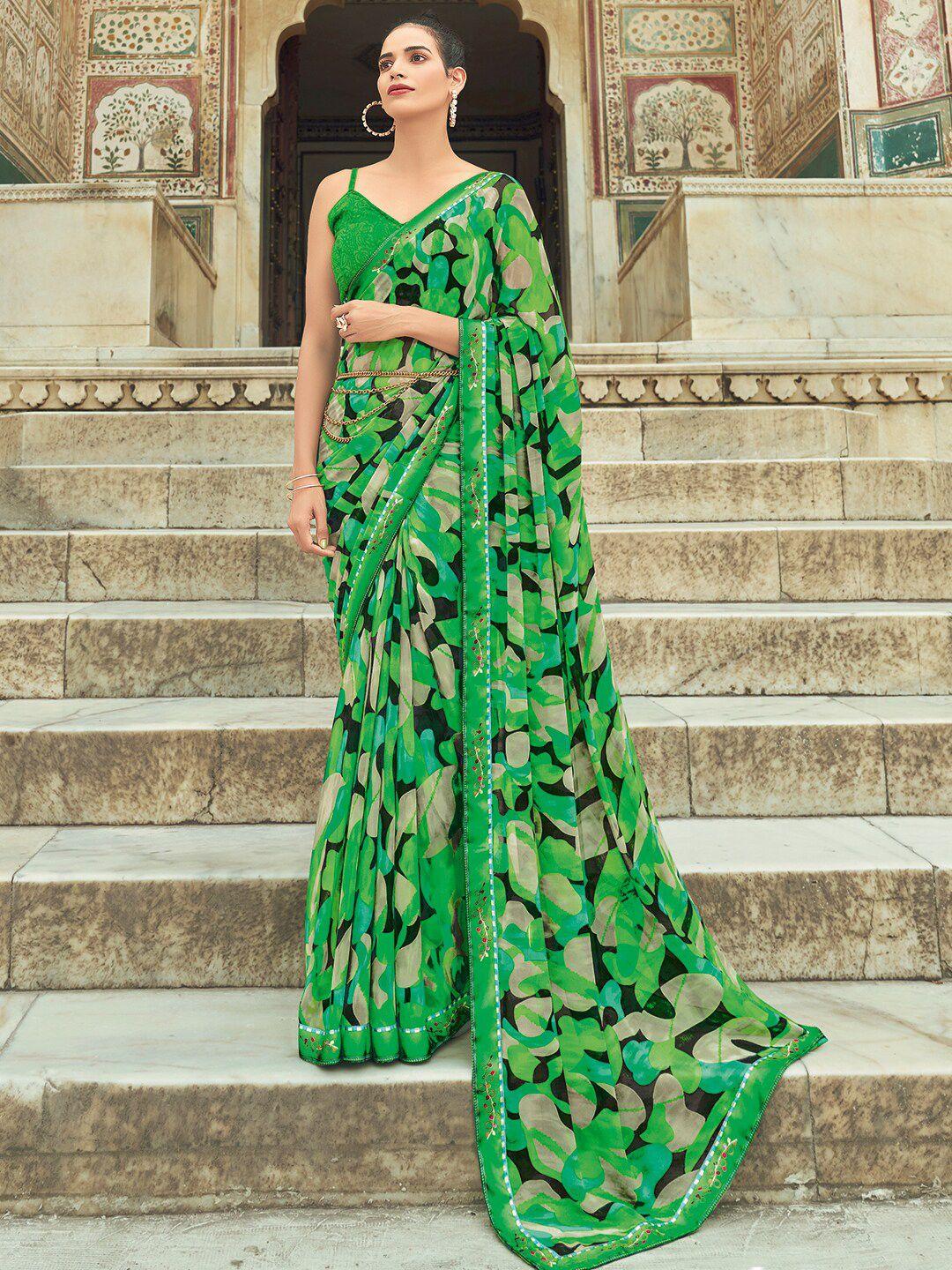 sanskar printed georgette saree