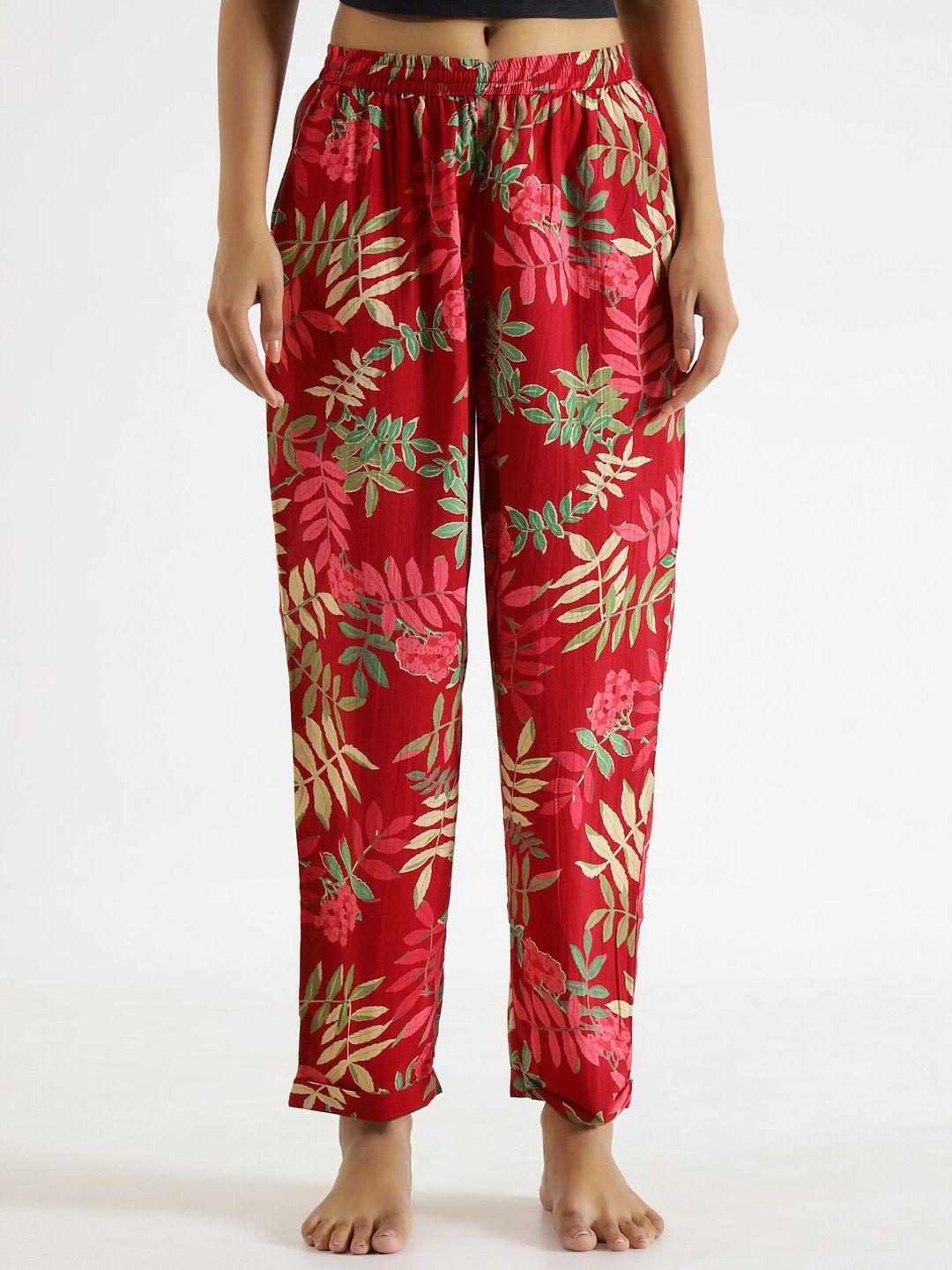 sanskrutihomes women printed pure cotton lounge pants