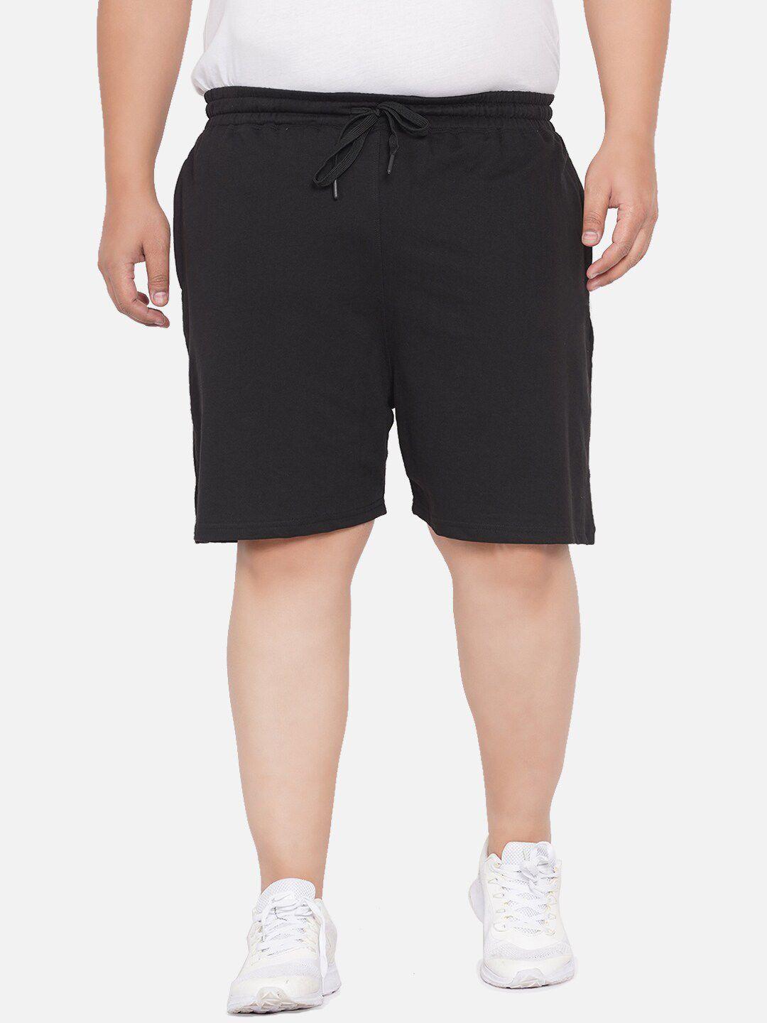 santonio plus size men mid-rise pure cotton shorts