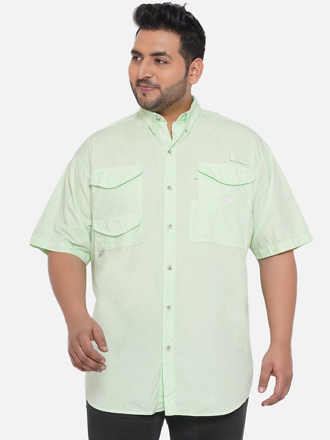 santonio men plus size solid cotton casual shirt