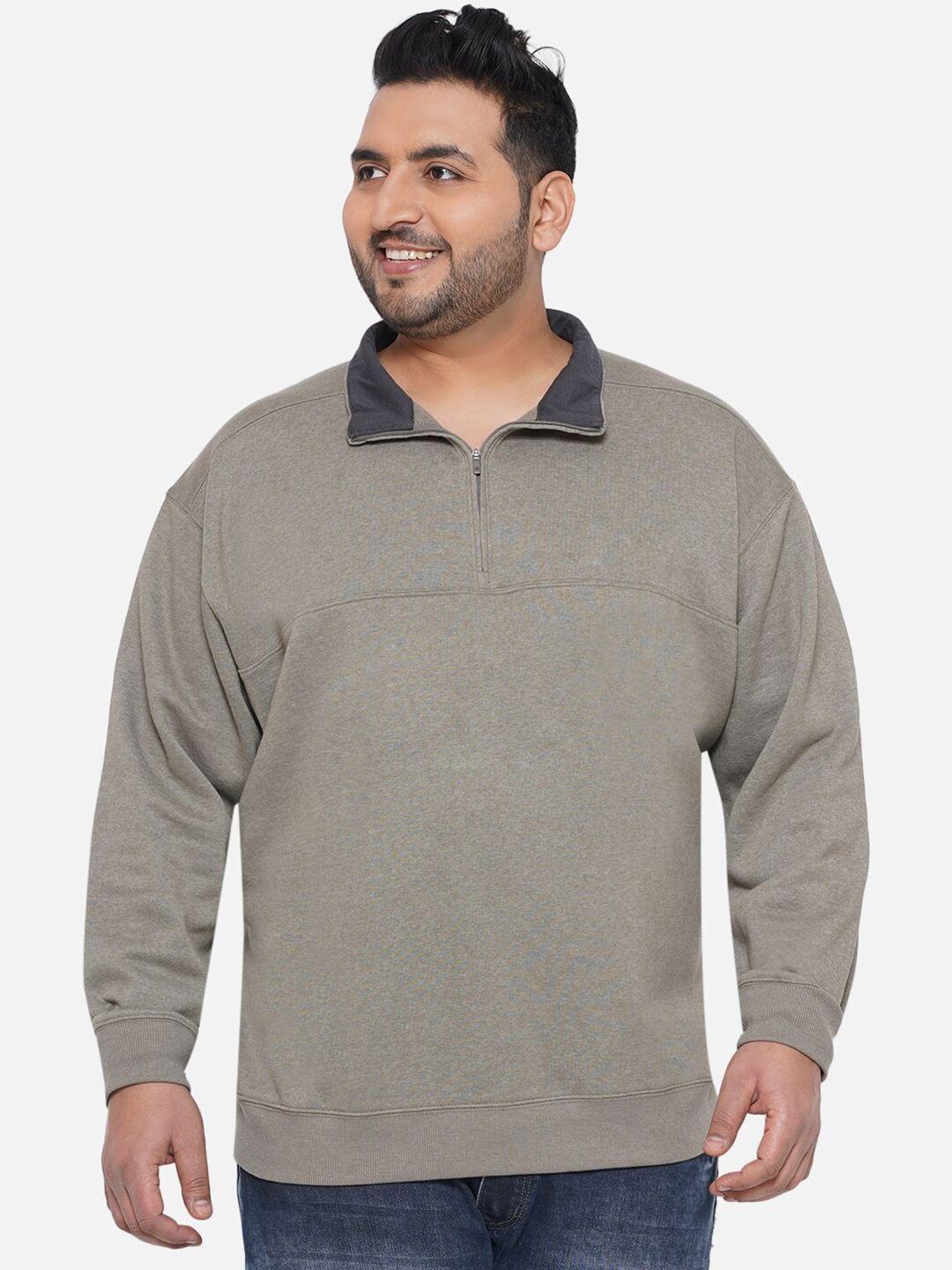 santonio plus size mock collar pure cotton sweatshirt