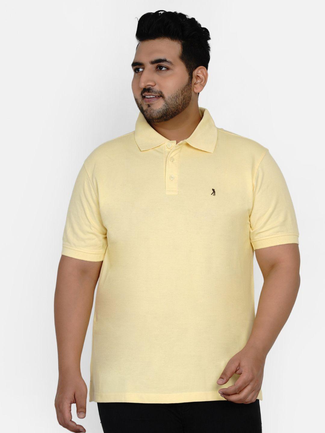 santonio plus size polo collar pure cotton t-shirt