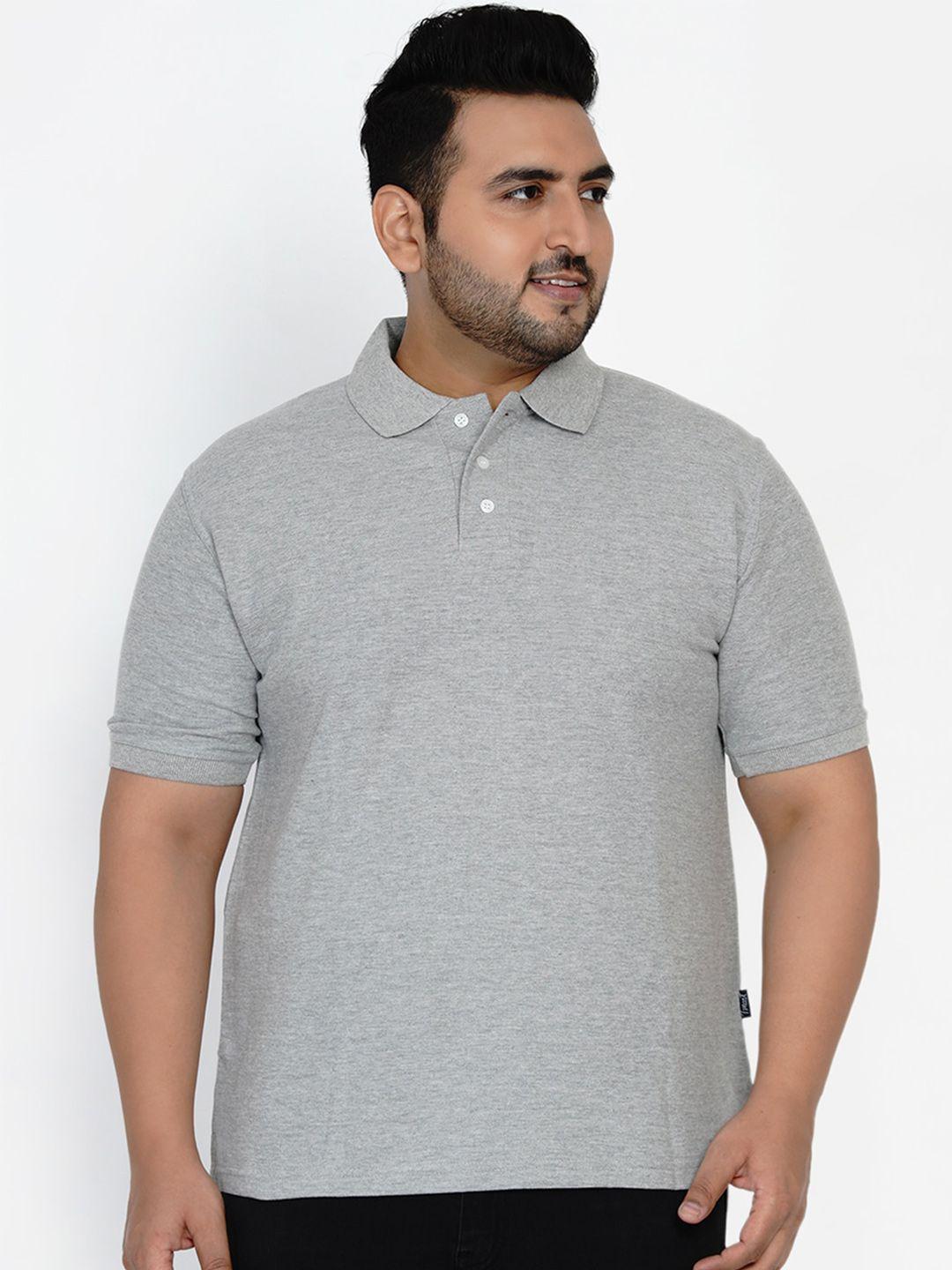 santonio plus size polo collar pure cotton t-shirt