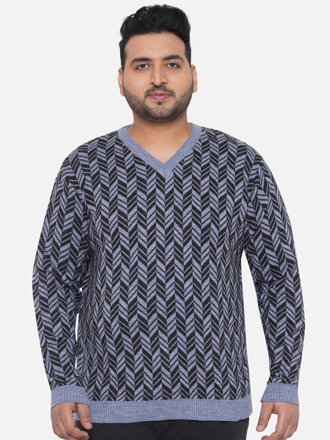 santonio plus size printed v-neck pure cotton pullover