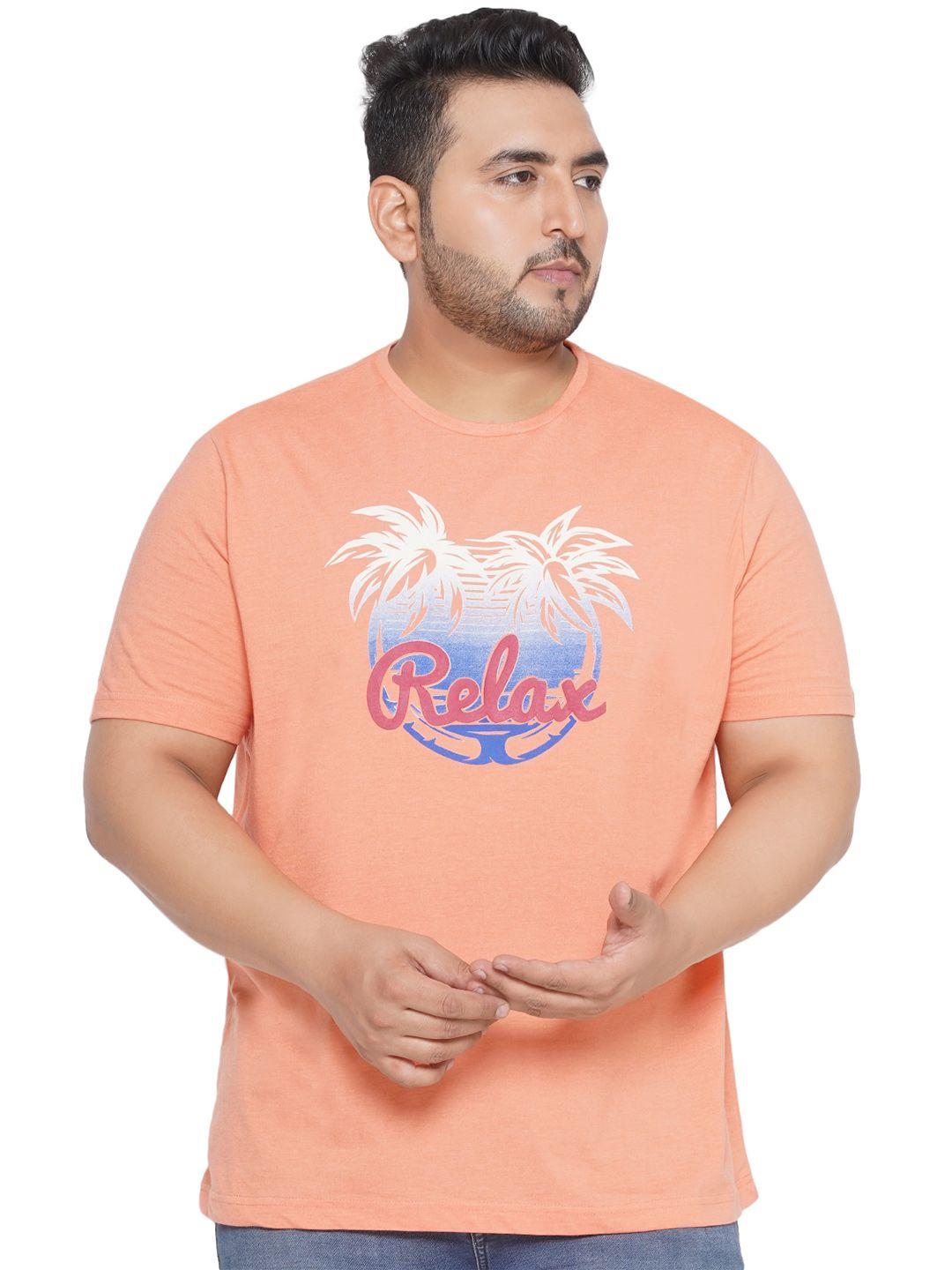 santonio plus size tropical printed pure cotton t-shirt