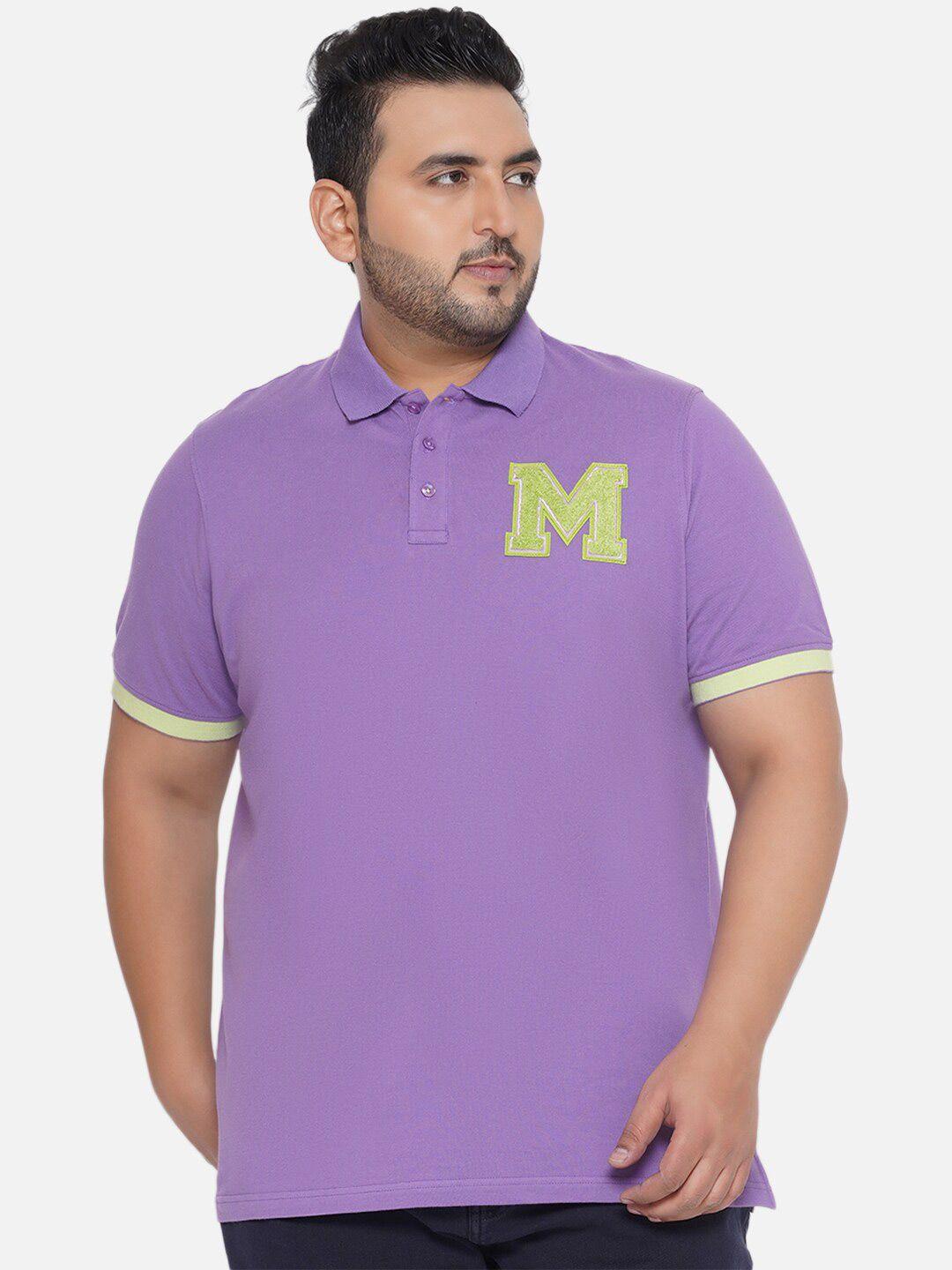 santonio polo collar applique pure cotton t-shirt