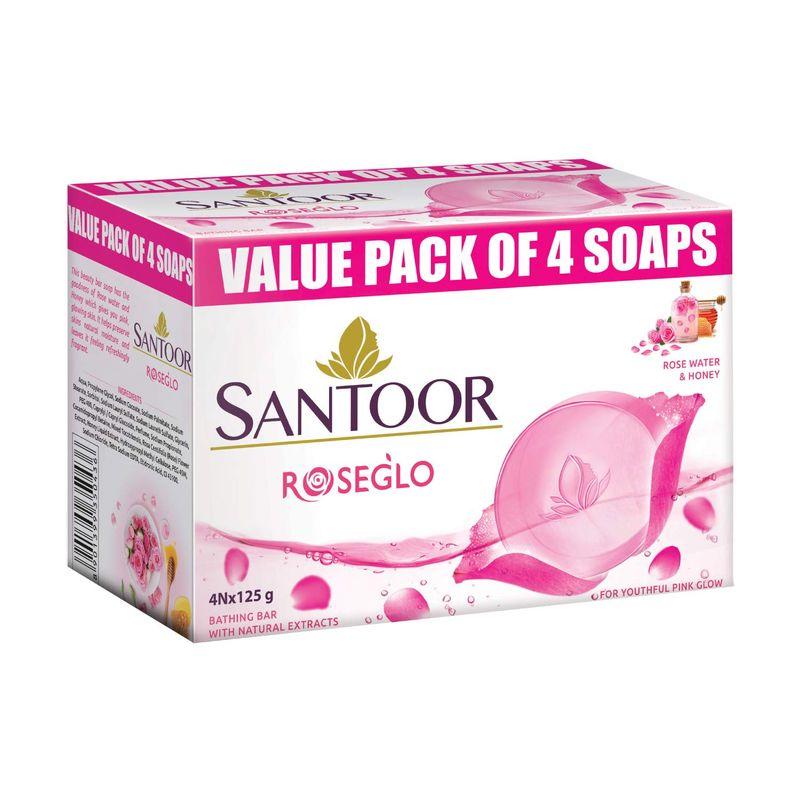 santoor roseglo soap (value pack of 4)