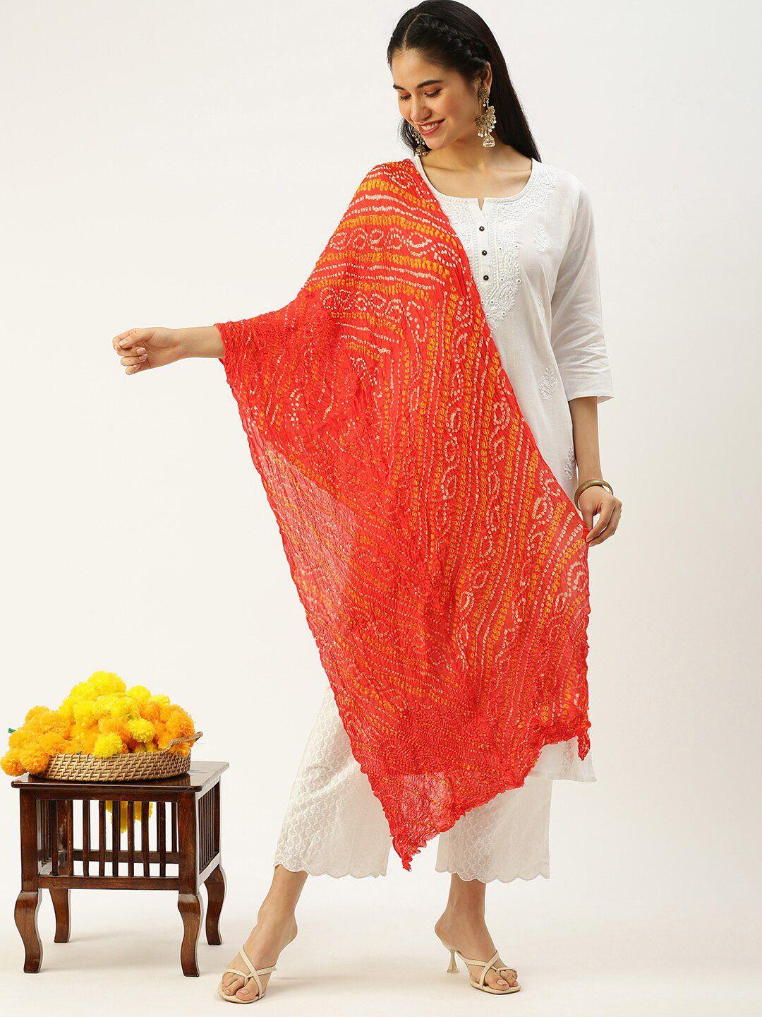 sanwara bandhani printed party dupatta