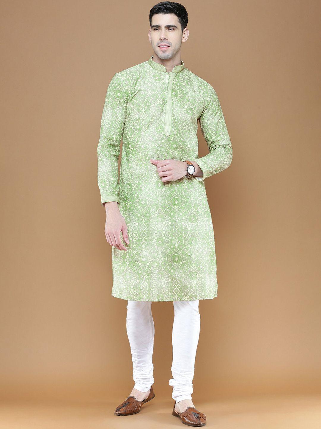 sanwara bandhani printed regular kurta with pyjamas