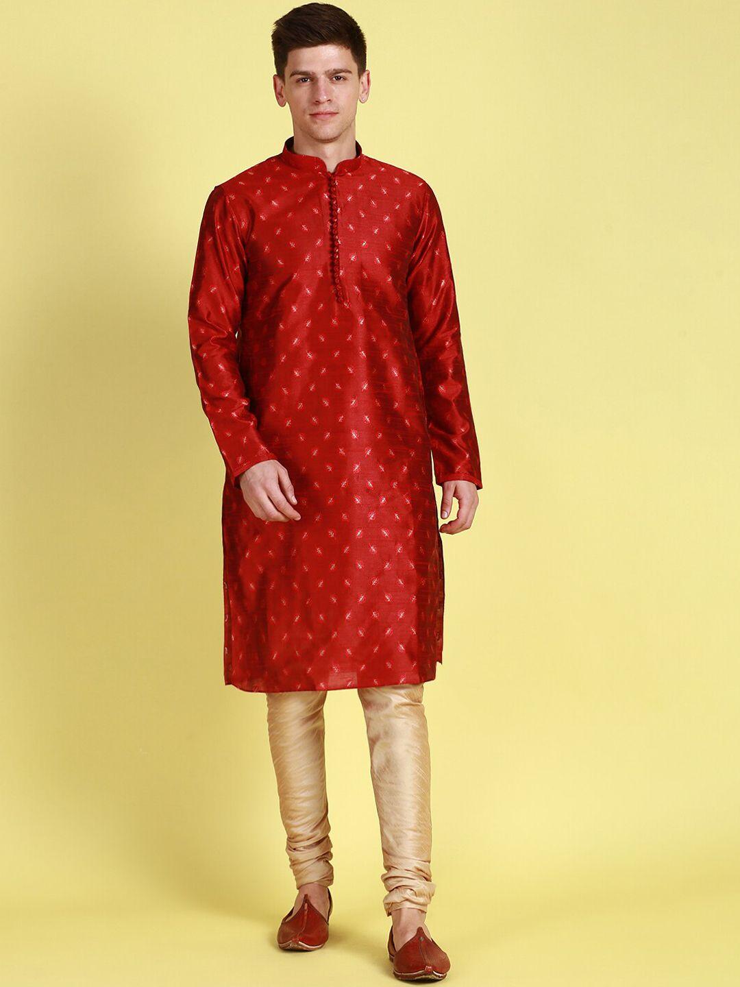 sanwara ethnic motifs woven design straight kurta with pyjamas