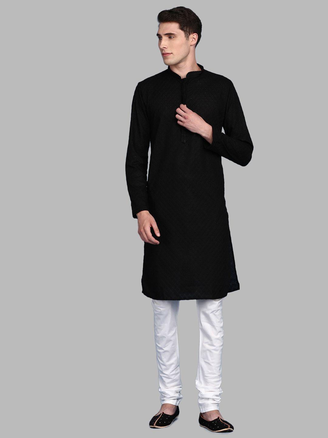 sanwara floral embroidered pure cotton chikankari kurta with pyjamas