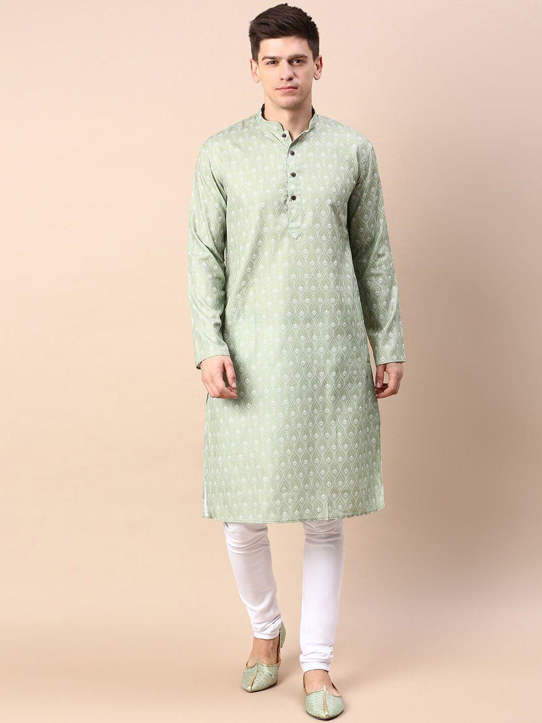 sanwara floral printed pure cotton kurta with pyjamas