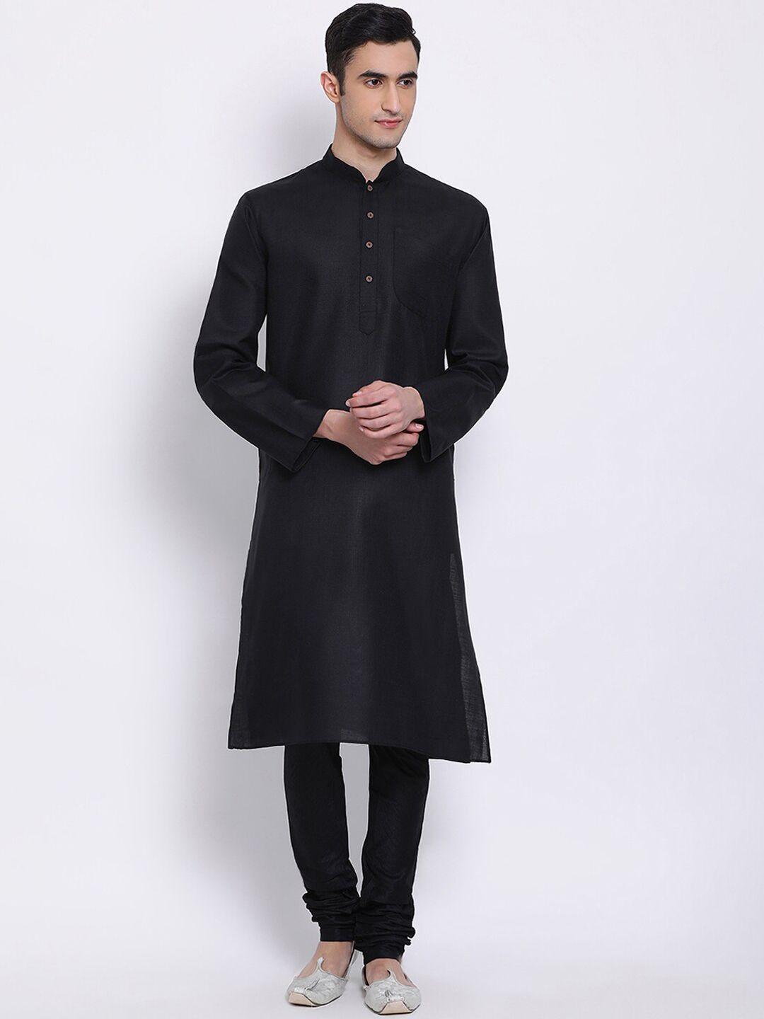 sanwara men black kurta