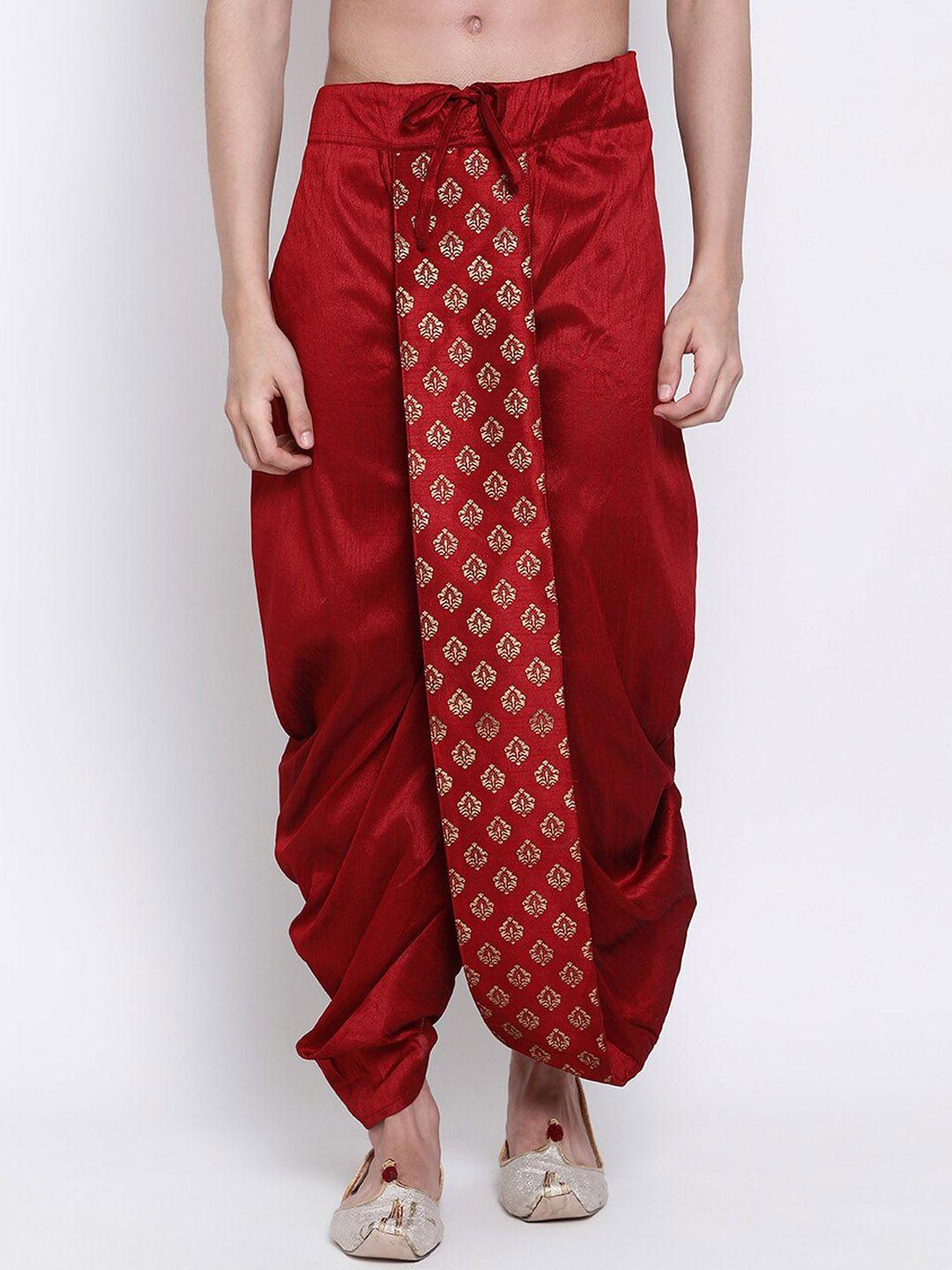sanwara men embroidered art silk dhoti pants