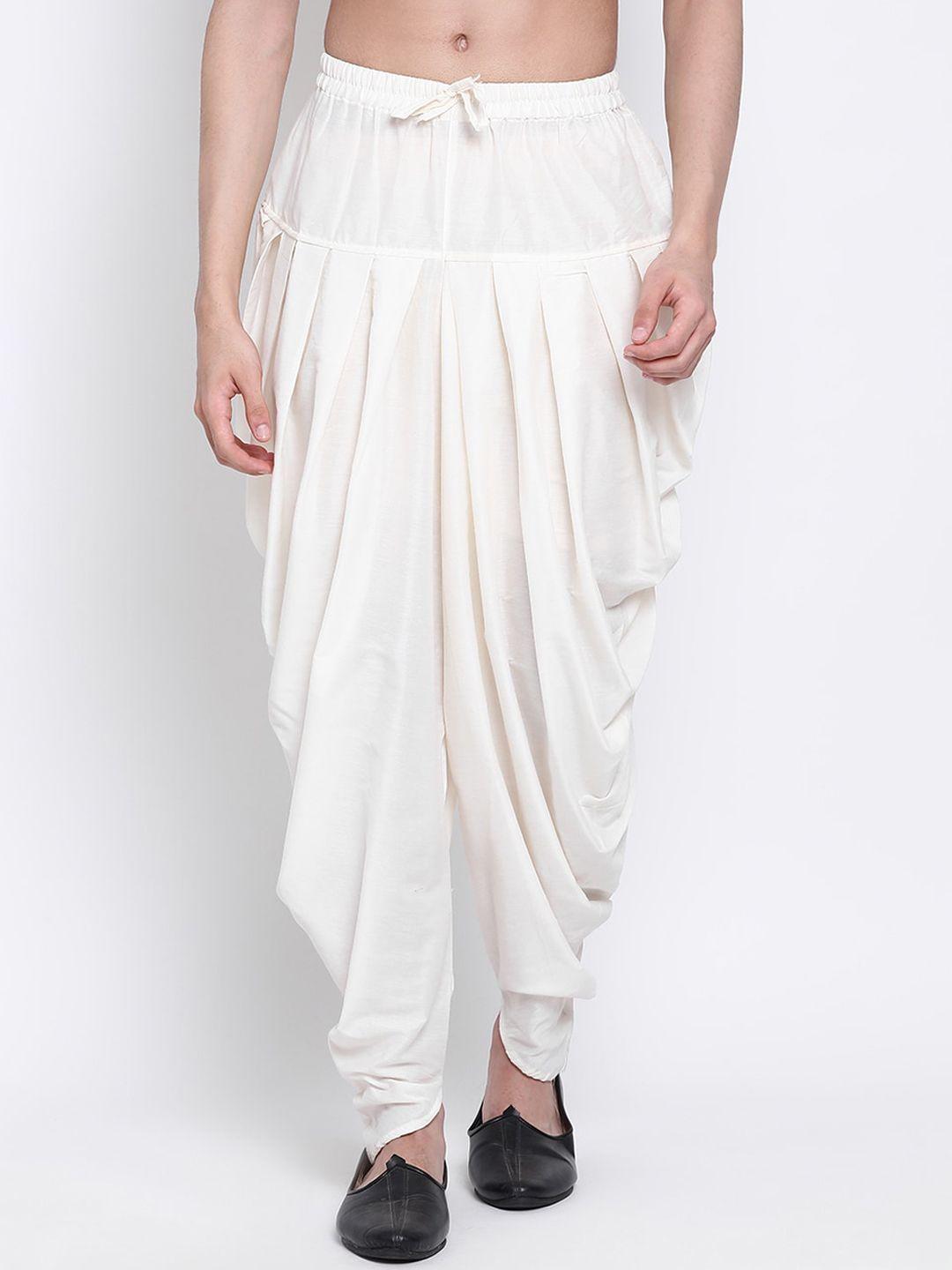 sanwara men white solid dhoti