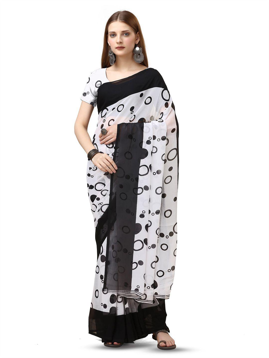 sanwariya silk geometric block printed saree