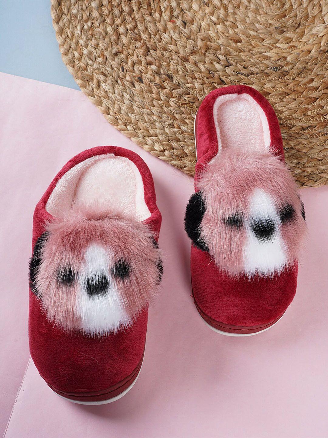 sapatos women red & white bedroom slippers