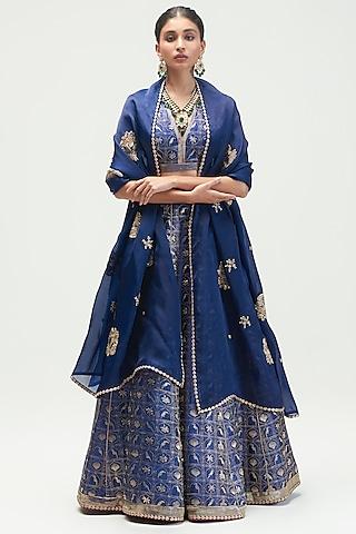 sapphire printed & embroidered lehenga set