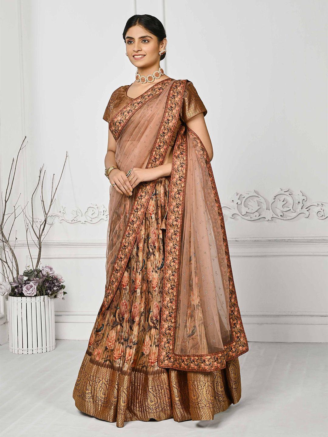 saptrangi printed ready to wear lehenga & blouse with dupatta