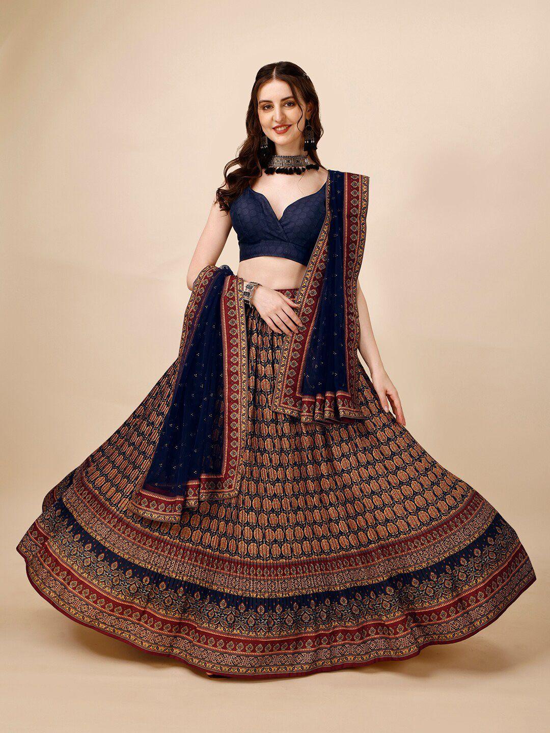 saptrangi printed ready to wear lehenga & blouse with dupatta