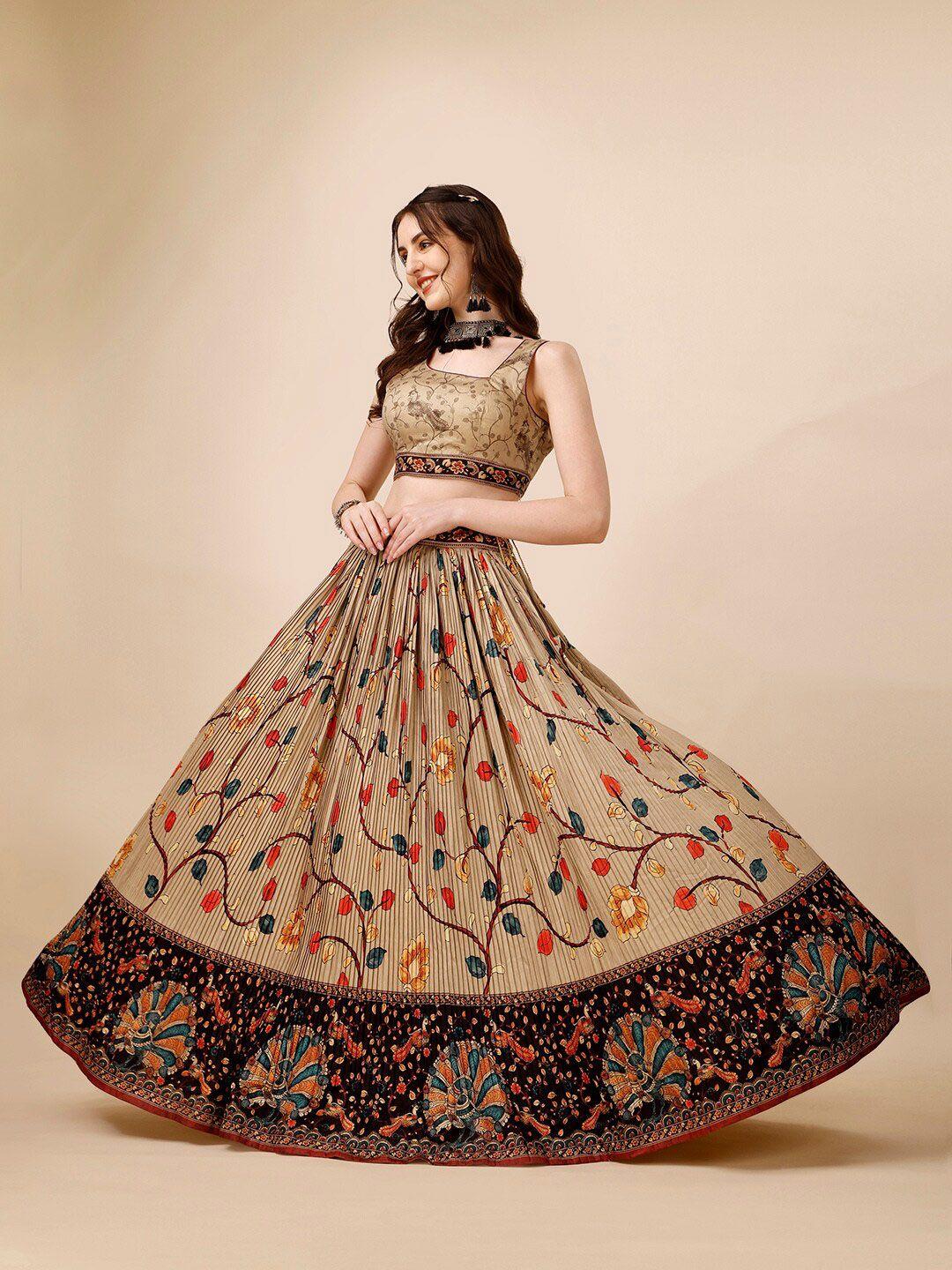 saptrangi printed ready to wear lehenga & blouse with dupatta