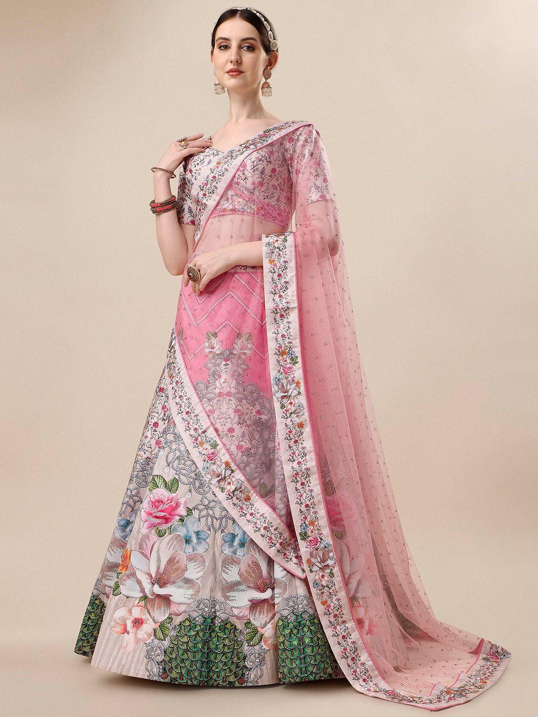 saptrangi printed ready to wear lehenga & blouse with dupatta