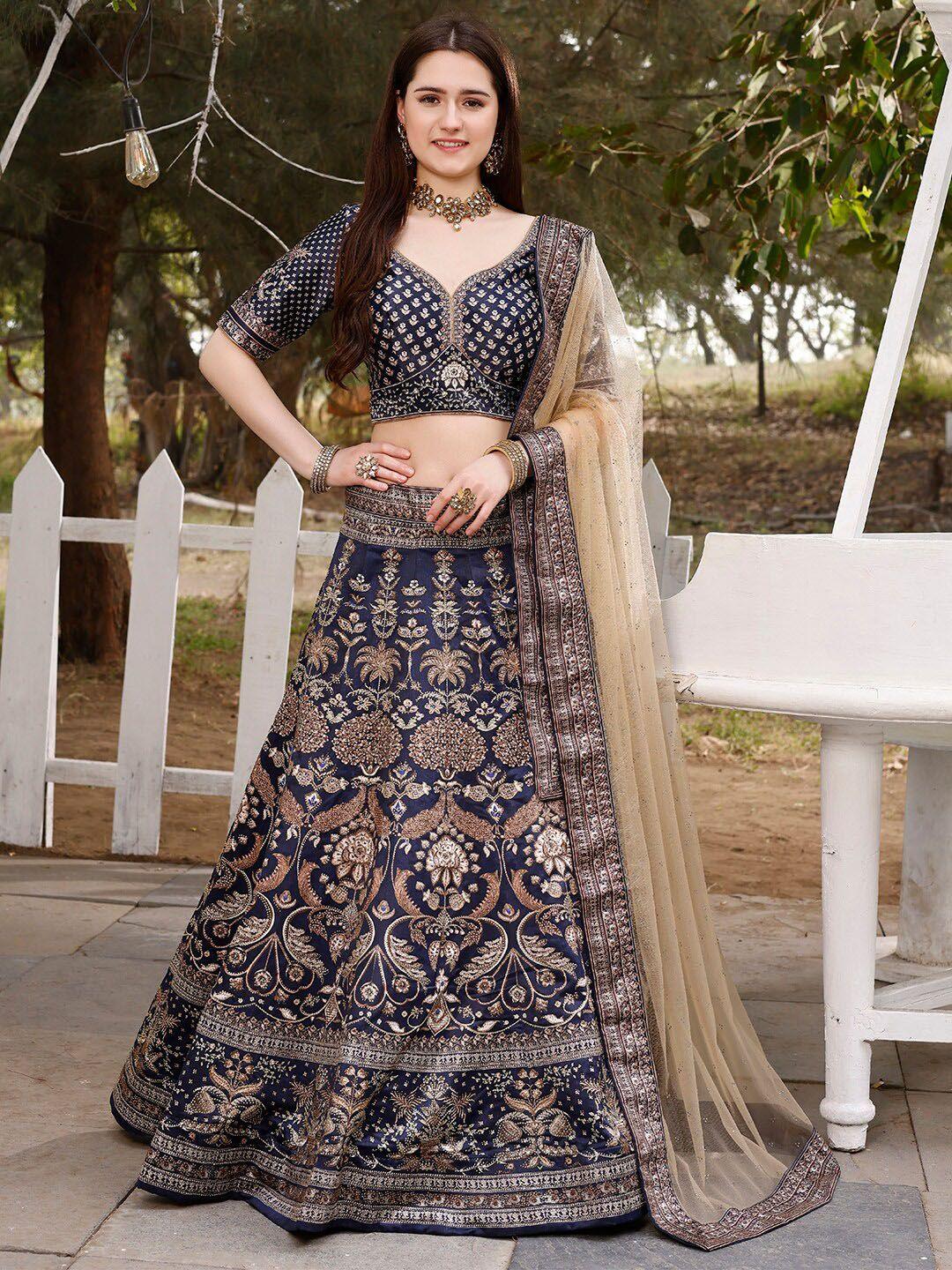 saptrangi printed ready to wear lehenga & blouse with dupatta